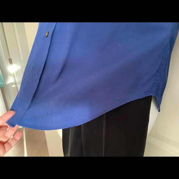 Ralph Lauren light cotton stretch dark blue shirt - Picture 8 of 9